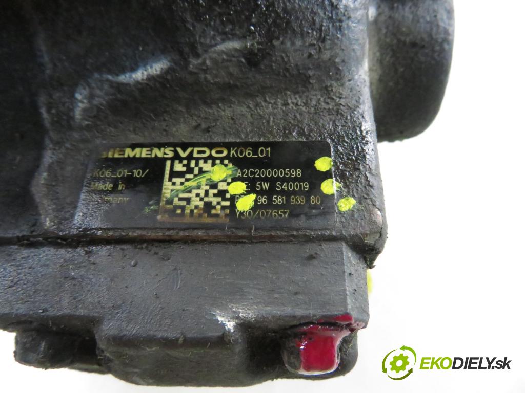 PEUGEOT 407 (6D_) SEDAN 2005 100,00 2.0 HDi 135 - RHR 1997,00 Pumpa vysokého tlaku 9658193980 ; A2C20000598 ; 5WS40019