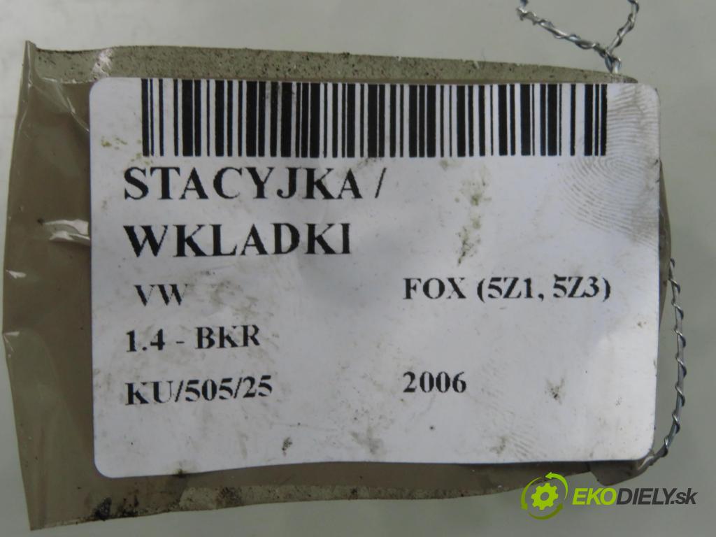 VW FOX (5Z1, 5Z3) HB 2006 55,00 1.4 - BKR 1390,00 spinačka / zámky 4B0905851N