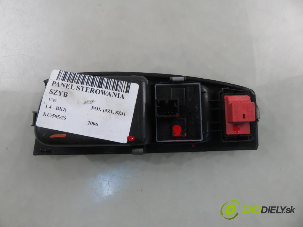 VW FOX (5Z1, 5Z3) HB 2006 55,00 1.4 - BKR 1390,00 Panel ovládaní oken 5Z0867171