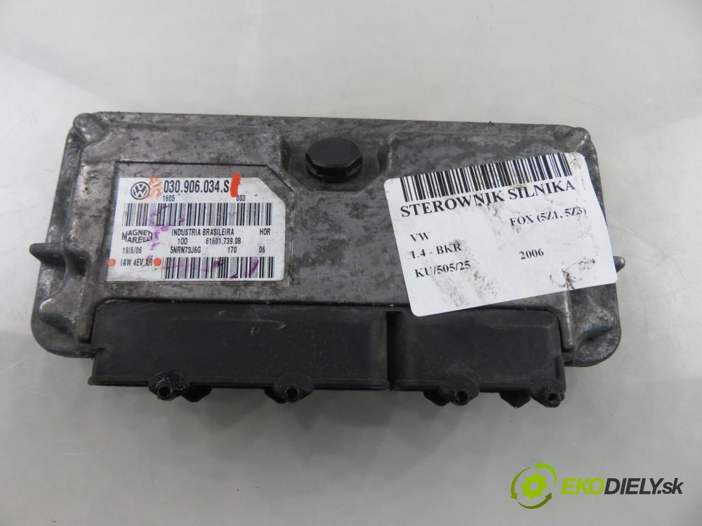 VW FOX (5Z1, 5Z3) HB 2006 55,00 1.4 - BKR 1390,00 Riadiaca jednotka Motor 030906034S ; IAW4EVAR