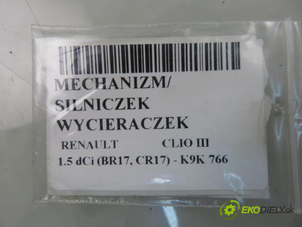 RENAULT CLIO III (BR0/1, CR0/1) HB 2006 63,00 1.5 dCi 86 - K9K 766 1461,00 Motorček stieračov 54523611