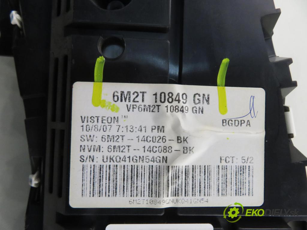 FORD MONDEO IV Turnier (BA7) KOMBI 2007 103,00 2.0 TDCi - QXBA 1997,00 Prístrojovka elektrický 6M2T10849GN