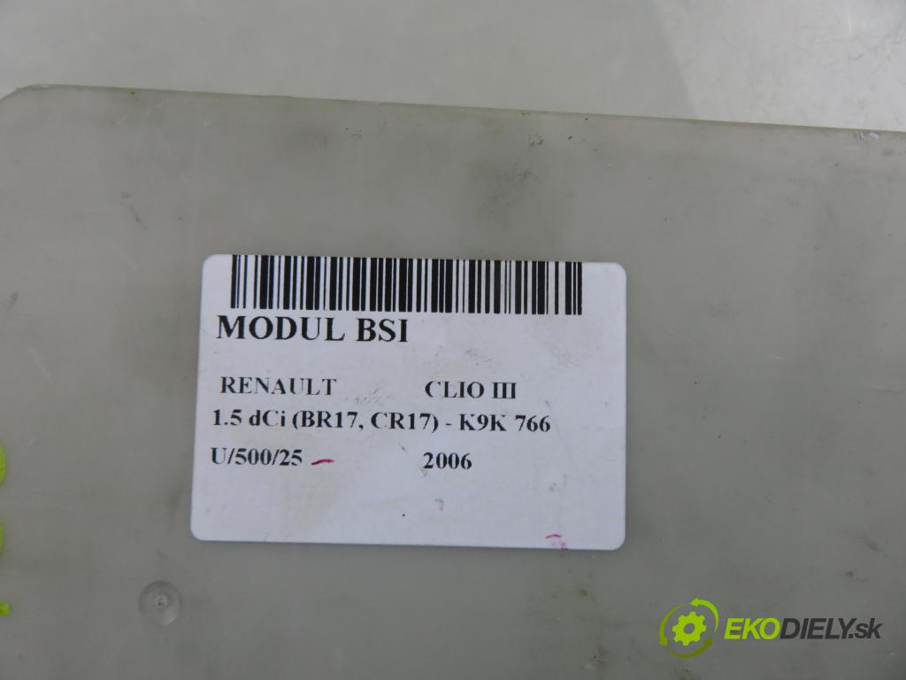 RENAULT CLIO III (BR0/1, CR0/1) HB 2006 63,00 1.5 dCi 86 - K9K 766 1461,00 MODUL BSI 356231D