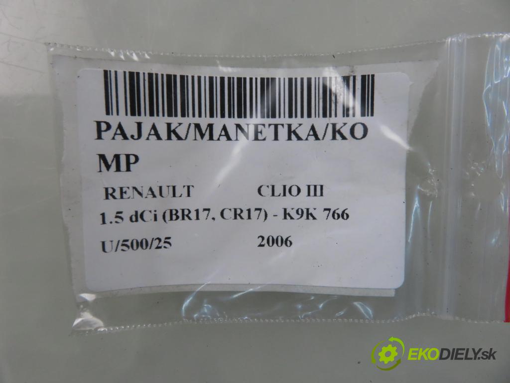RENAULT CLIO III (BR0/1, CR0/1) HB 2006 63,00 1.5 dCi 86 - K9K 766 1461,00 páčka/prepínač 8200906794A