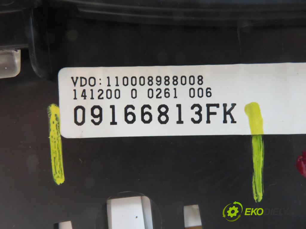 OPEL CORSA C (X01) HB 2001 43,00 1.0 12V 58 - Z 10 XE 973,00 Prístrojovka elektrický 09166813FK