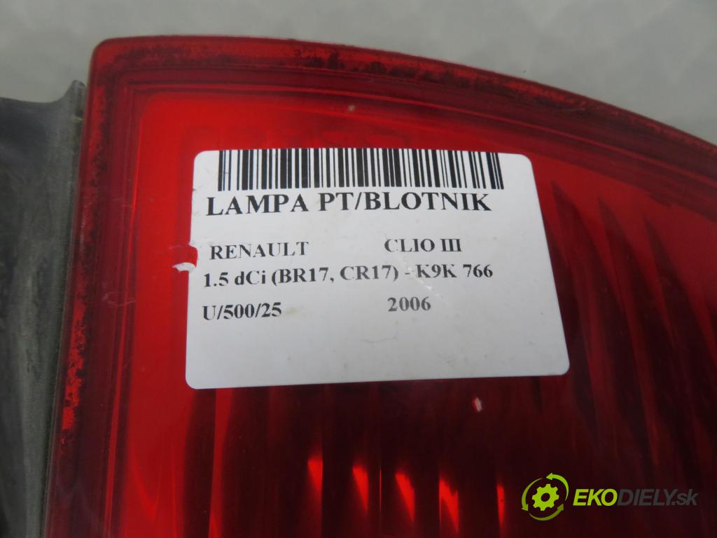 RENAULT CLIO III (BR0/1, CR0/1) HB 2006 63,00 1.5 dCi 86 - K9K 766 1461,00 Svetlo pravé zadné 89035080
