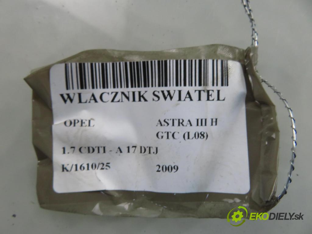 OPEL ASTRA H GTC (L08) HB 2009 81,00 1.7 CDTI - A 17 DTJ 1686,00 prepínač svetlá 13100128ZK