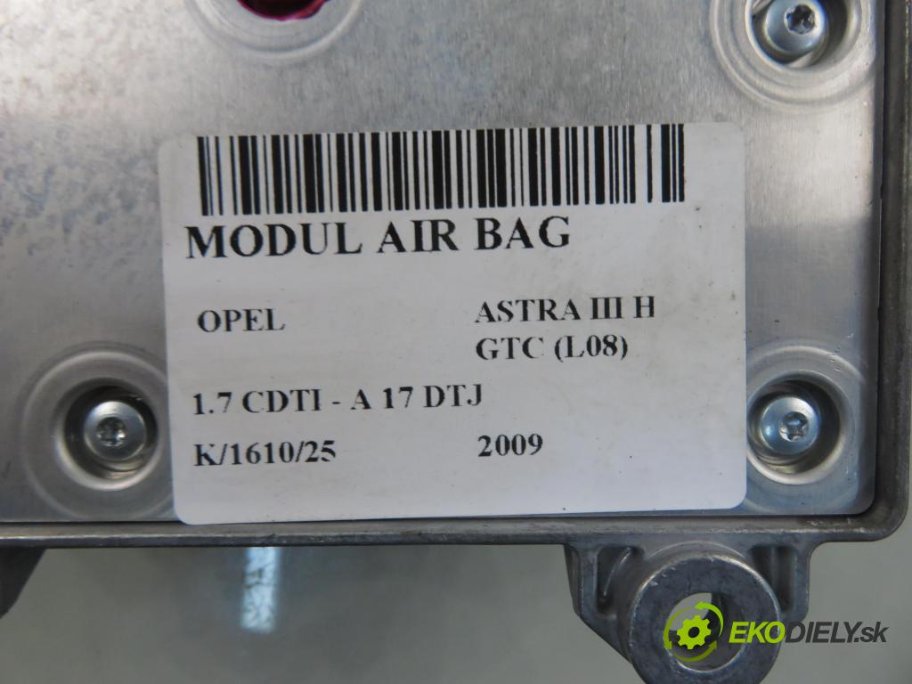 OPEL ASTRA H GTC (L08) HB 2009 81,00 1.7 CDTI - A 17 DTJ 1686,00 MODUL air BAG 13288174