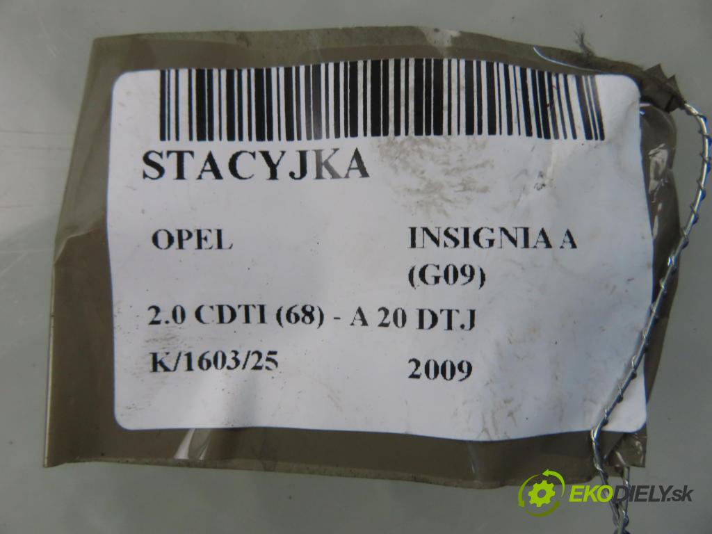 OPEL INSIGNIA A (G09) LIFTBACK 2009 96,00 2.0 CDTI (68) - A 20 DTJ 1956,00 spinačka 25799293 ; F00HJ00363 (Spínacia skrinka)
