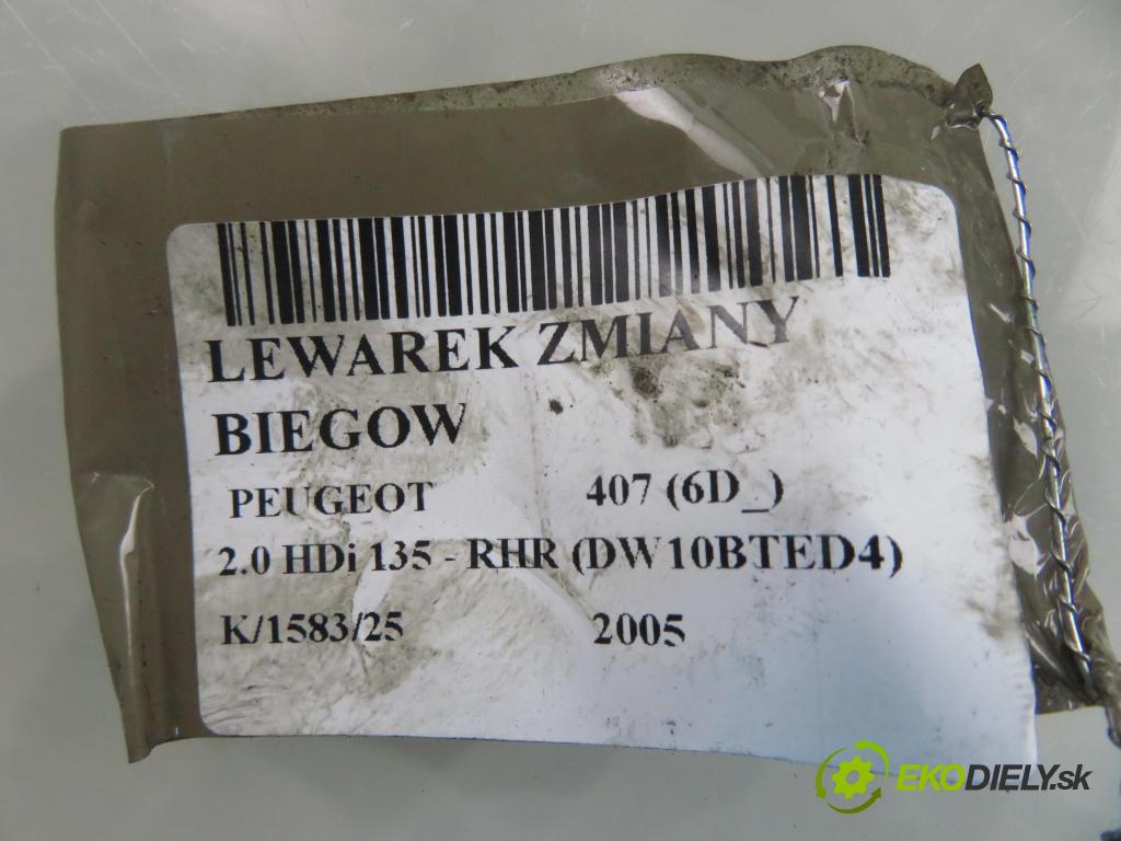 PEUGEOT 407 (6D_) SEDAN 2005 100,00 2.0 HDi 135 - RHR 1997,00 ZVEDÁK: