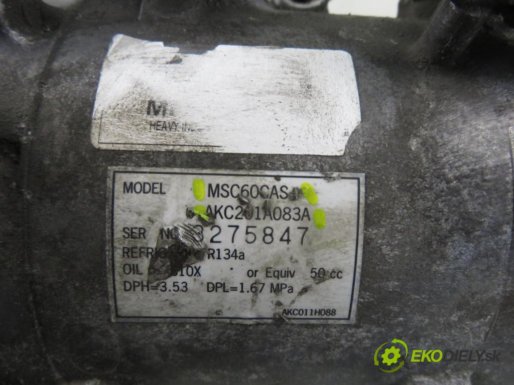 SUZUKI SX4 (EY, GY) CROSSOVER 2008 79,00 1.6 VVT 4x4 (RW 416) 107 - M16A 1586,00 KOMPRESOR: klimatizace AKC201A083A ; MSC60CAS (Kompresor klimatizace)