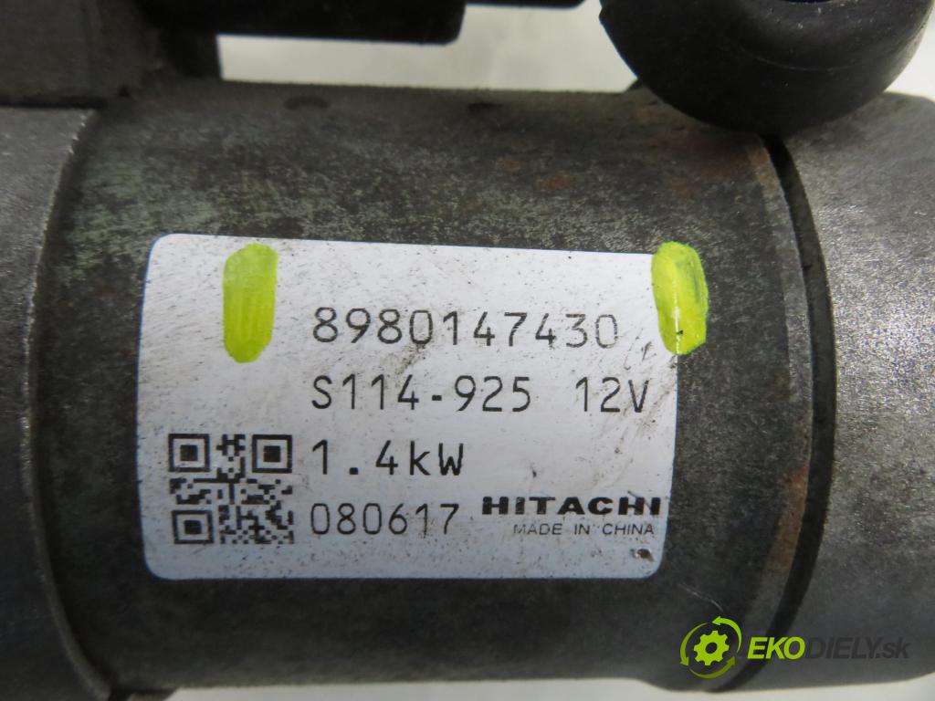 OPEL ASTRA H GTC (L08) HB 2009 81,00 1.7 CDTI - A 17 DTJ 1686,00 Štartér 8980147430 (Štartér)