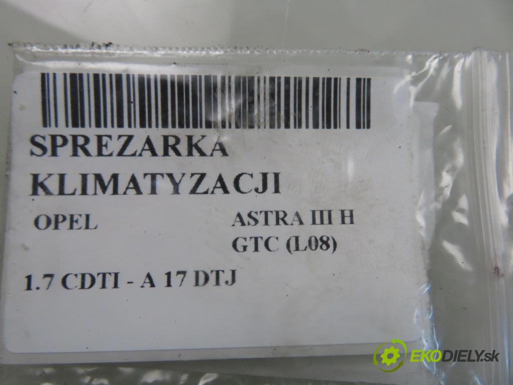 OPEL ASTRA H GTC (L08) HB 2009 81,00 1.7 CDTI - A 17 DTJ 1686,00 KOMPRESOR: klimatizácie 13297443 (Kompresor klimatizácie)