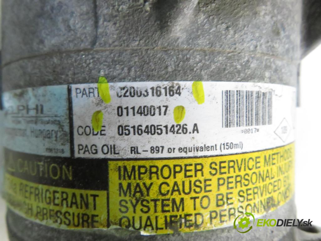 RENAULT SCENIC II (JM0/1_) MINIVAN 2004 83,00 1.6 (JM0C, JM0J, JM1B) - K4M 782 1598,00 KOMPRESOR: klimatizácie 8200316164 ; 01140017 (Kompresor klimatizácie)