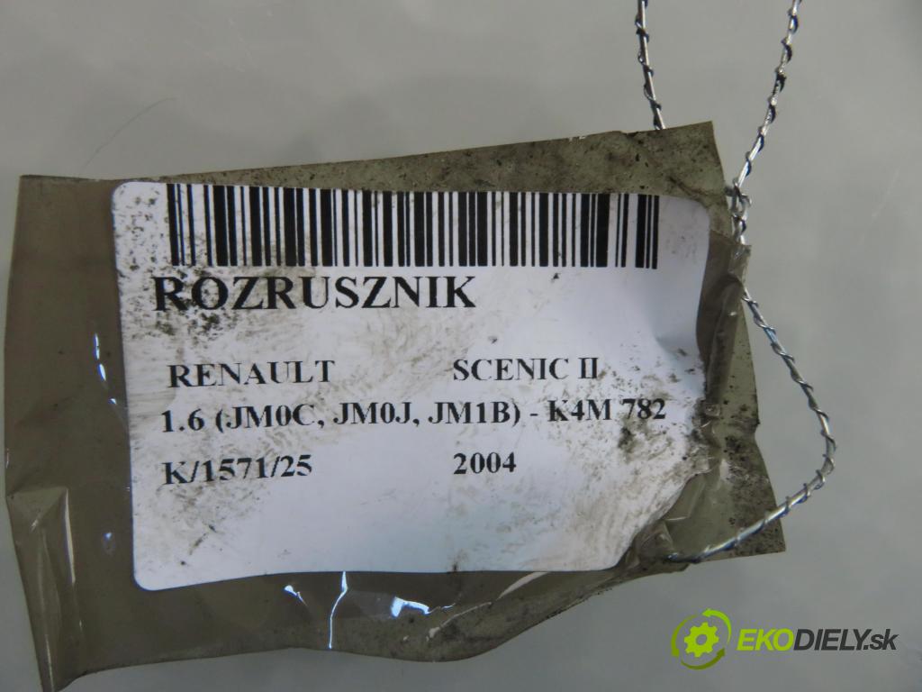 RENAULT SCENIC II (JM0/1_) MINIVAN 2004 83,00 1.6 (JM0C, JM0J, JM1B) - K4M 782 1598,00 Štartér 8200266777B ; TS10E3 (Štartér)