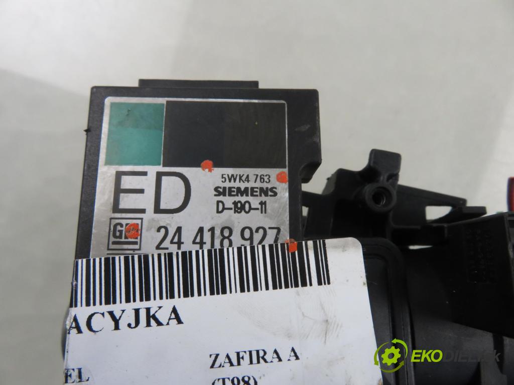 OPEL ZAFIRA A Nadwozie Wielkopojemne (MPV) (T98)  MINIVAN 2000 60,00 2.0 DI 16V - X 20 DTL 1995,00 spinačka 24418927 ; 5WK4763 (Spínacia skrinka)