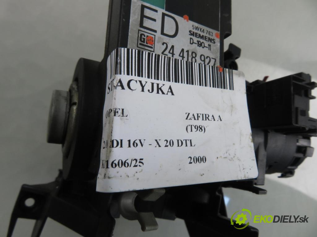 OPEL ZAFIRA A Nadwozie Wielkopojemne (MPV) (T98)  MINIVAN 2000 60,00 2.0 DI 16V - X 20 DTL 1995,00 spinačka 24418927 ; 5WK4763 (Spínacia skrinka)