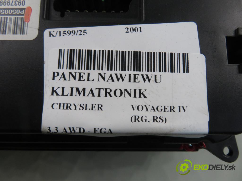 CHRYSLER VOYAGER IV (RG, RS) MINIVAN 2001 0,00 3.3 AWD - EGA 3301,00 Panel kúrenia KLIMATRONIK P05005004AG