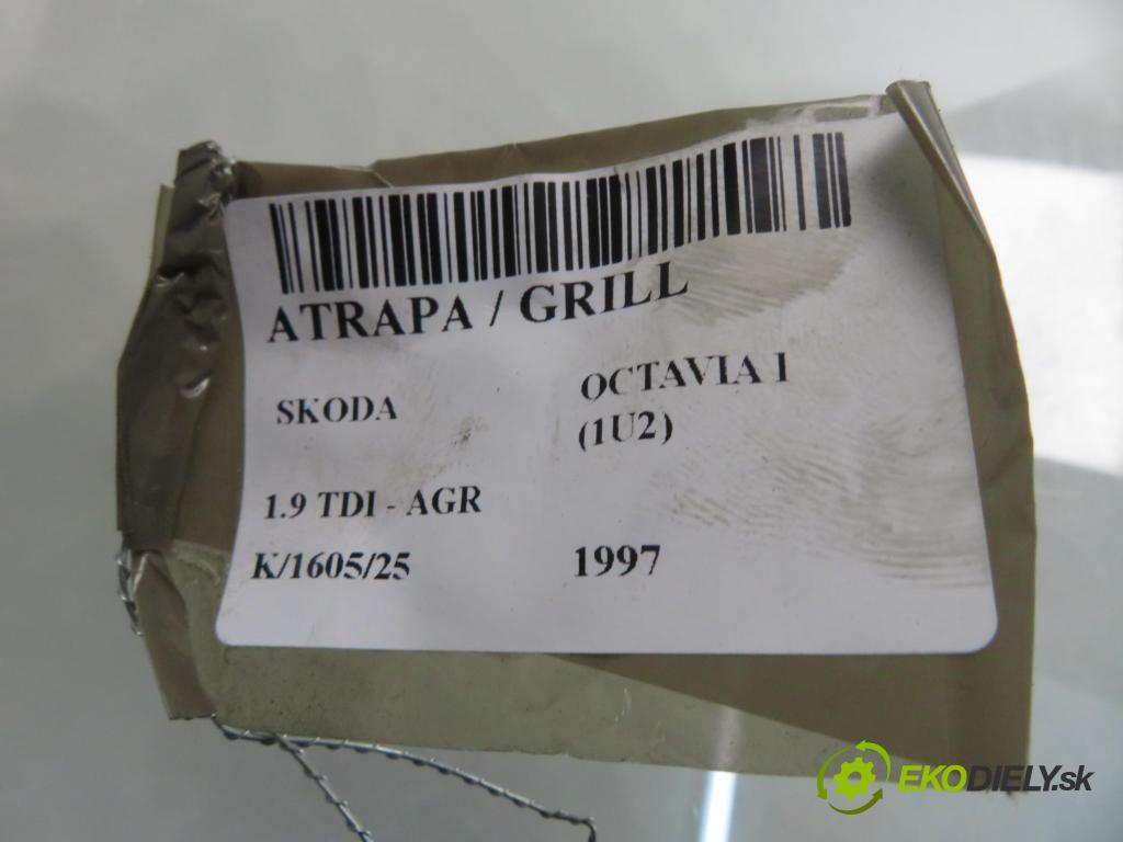 SKODA OCTAVIA I (1U2) LIFTBACK 1997 66,00 1.9 TDI 90- AGR 1896,00 Mriežka / maska 1U0853651