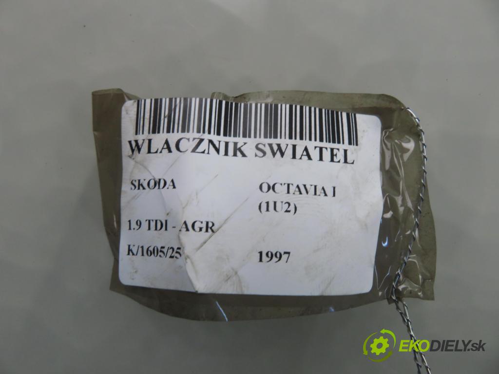 SKODA OCTAVIA I (1U2) LIFTBACK 1997 66,00 1.9 TDI 90- AGR 1896,00 prepínač svetlá 1U0941531A