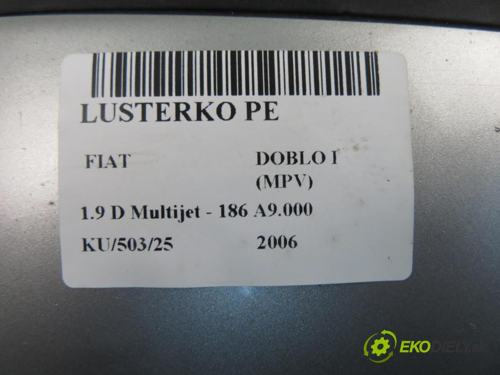 FIAT DOBLO nadwozie wielkoprzestrzenne (MPV) (119_, 223_) KOMBIVAN 2006 88,00 1.9 D Multijet - 186 A9.000 1910,00 Spätné zrkadlo 