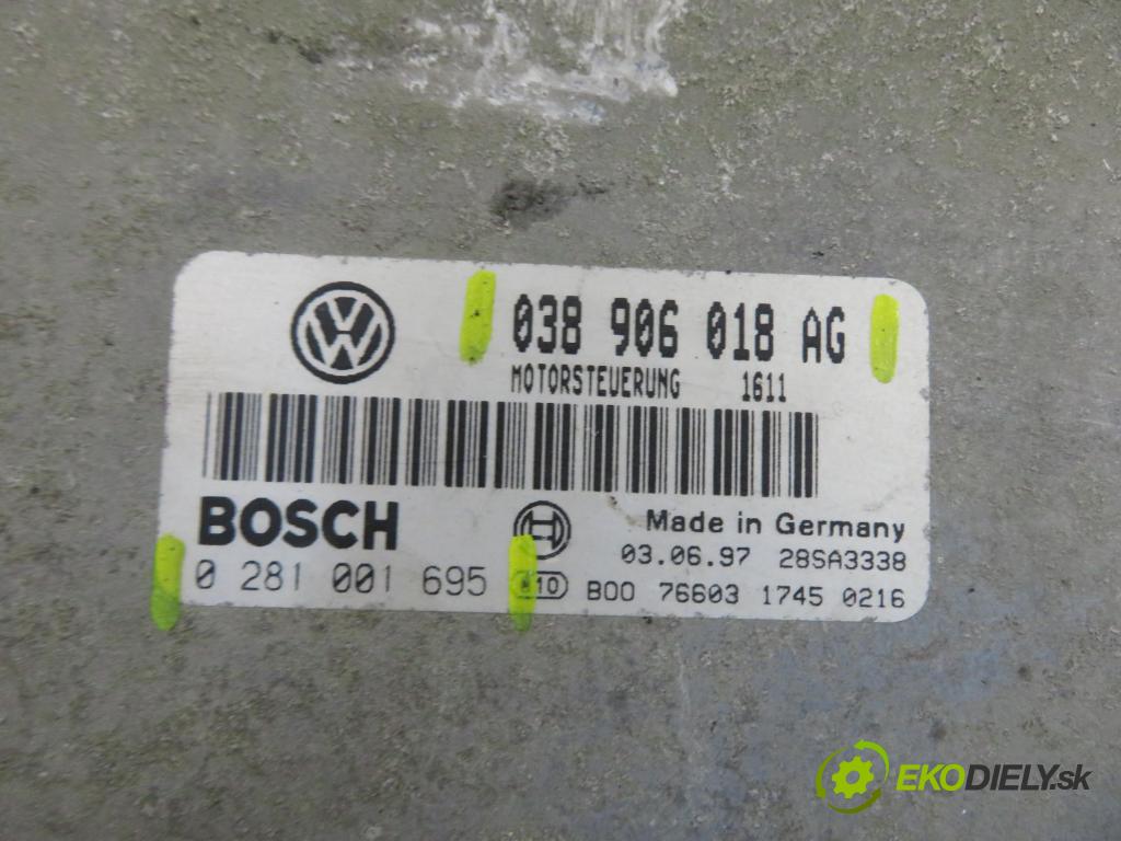 SKODA OCTAVIA I (1U2) LIFTBACK 1997 66,00 1.9 TDI 90- AGR 1896,00 Riadiaca jednotka Motor 038906018AG ; 0281001695