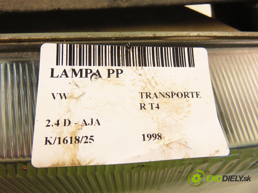 VW TRANSPORTER IV Platforma / podwozie (70E, 70L, 70M, 7DE, 7DL KABINA/PLATFORMA 1998 55,00 2.4 D - AJA 2370,00 Svetlo PP