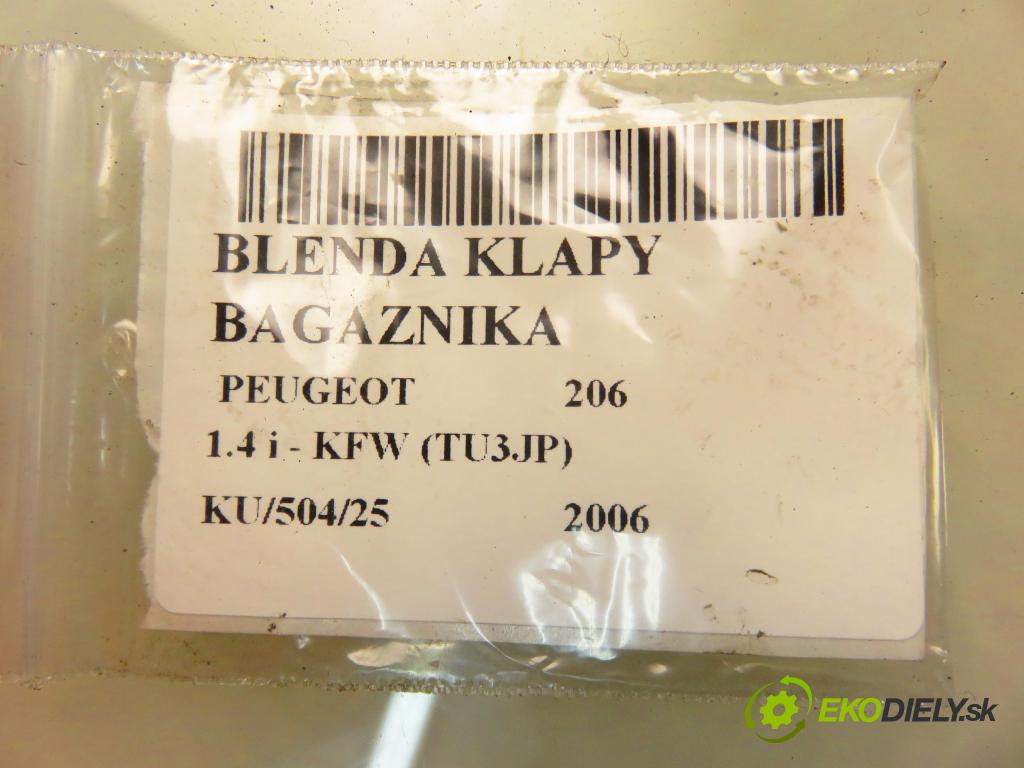 PEUGEOT 206 liftback (2A/C) HB 2006 55,00 1.4 75 - KFW 1360,00 Zadné čelo dverí kufor 9629038877 ; 9628745877