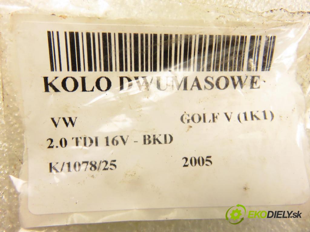 VW GOLF V (1K1) HB 2005 103,00 2.0 TDI 16V - BKD 1968,00 Koleso dvojhmota 2295000541