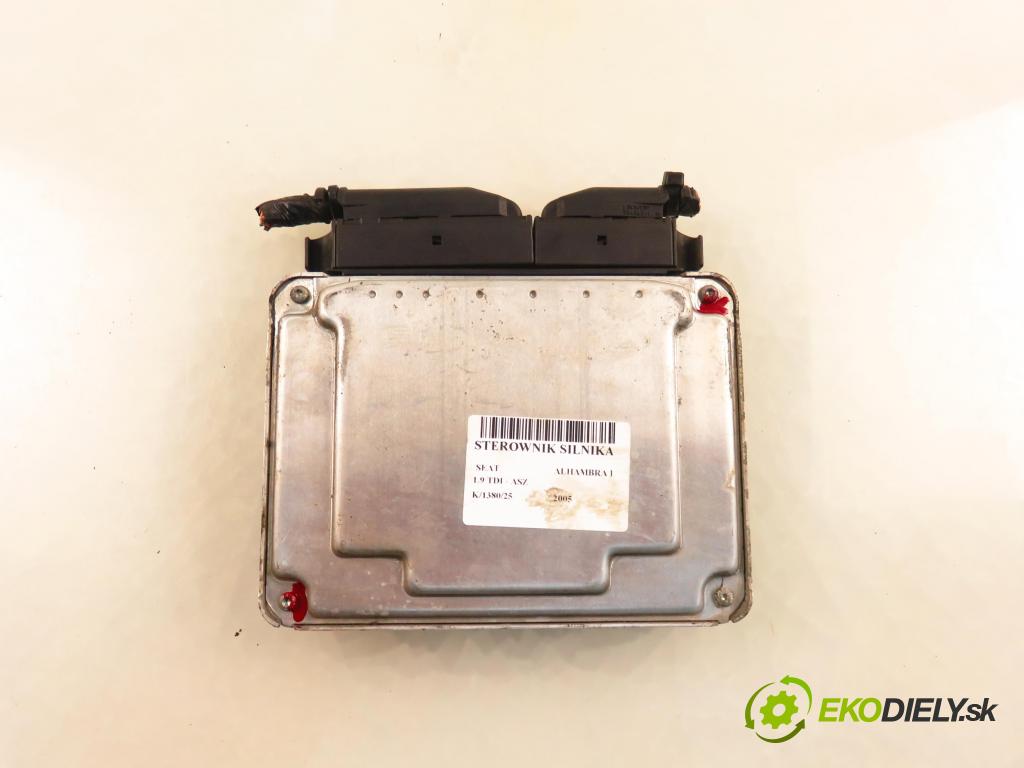 SEAT ALHAMBRA (7V8, 7V9) VAN 2005 96,00 1.9 TDI - ASZ 1896,00 Riadiaca jednotka Motor 038906019NA ; 0281011822
