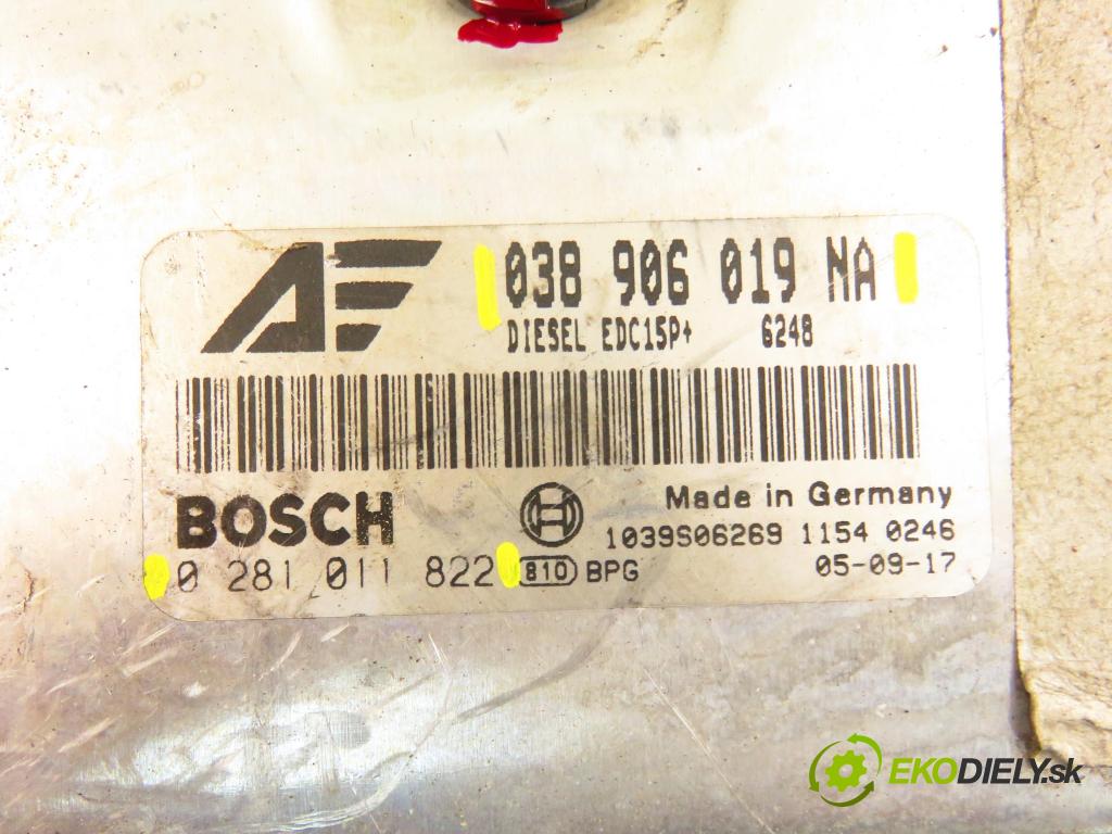 SEAT ALHAMBRA (7V8, 7V9) VAN 2005 96,00 1.9 TDI - ASZ 1896,00 Riadiaca jednotka Motor 038906019NA ; 0281011822