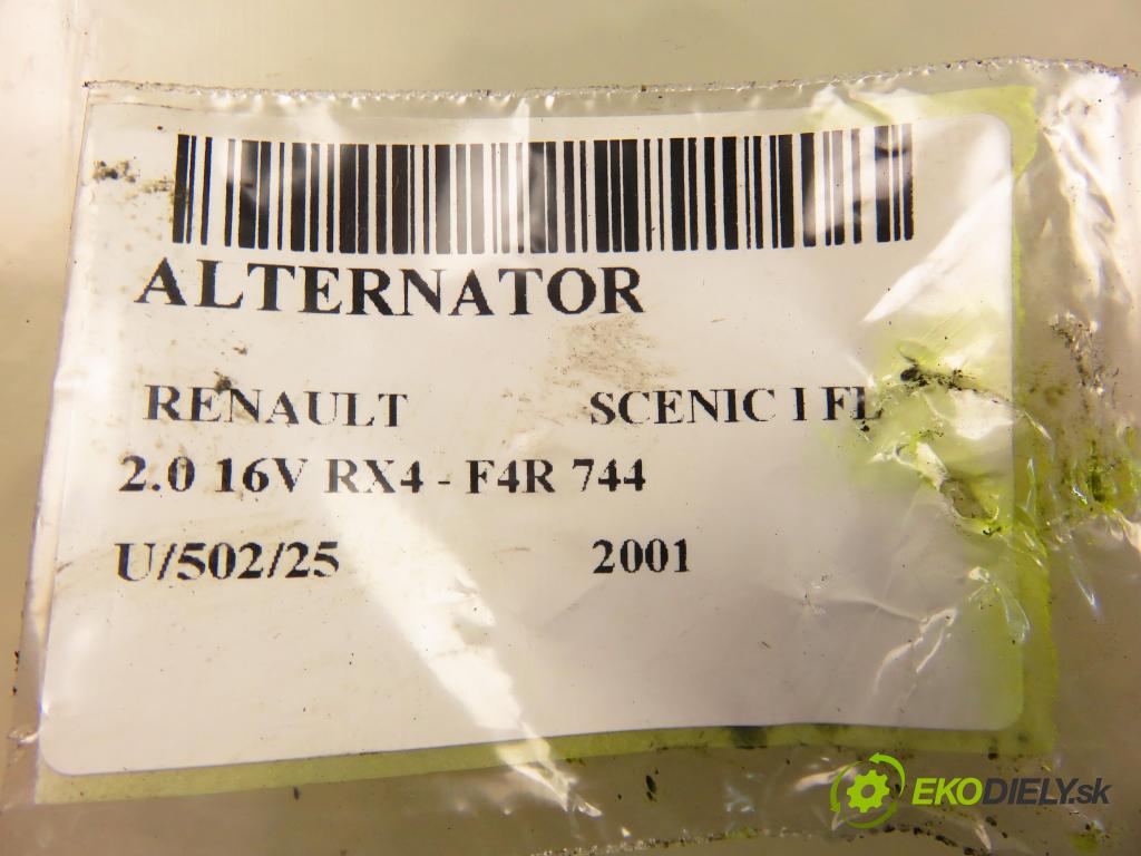 RENAULT SCENIC I (JA0/1_) CROSSOVER 2001 102,00 2.0 16V RX4 139 - F4R 744 1998,00 Alternátor 8200030635 (Alternátor)