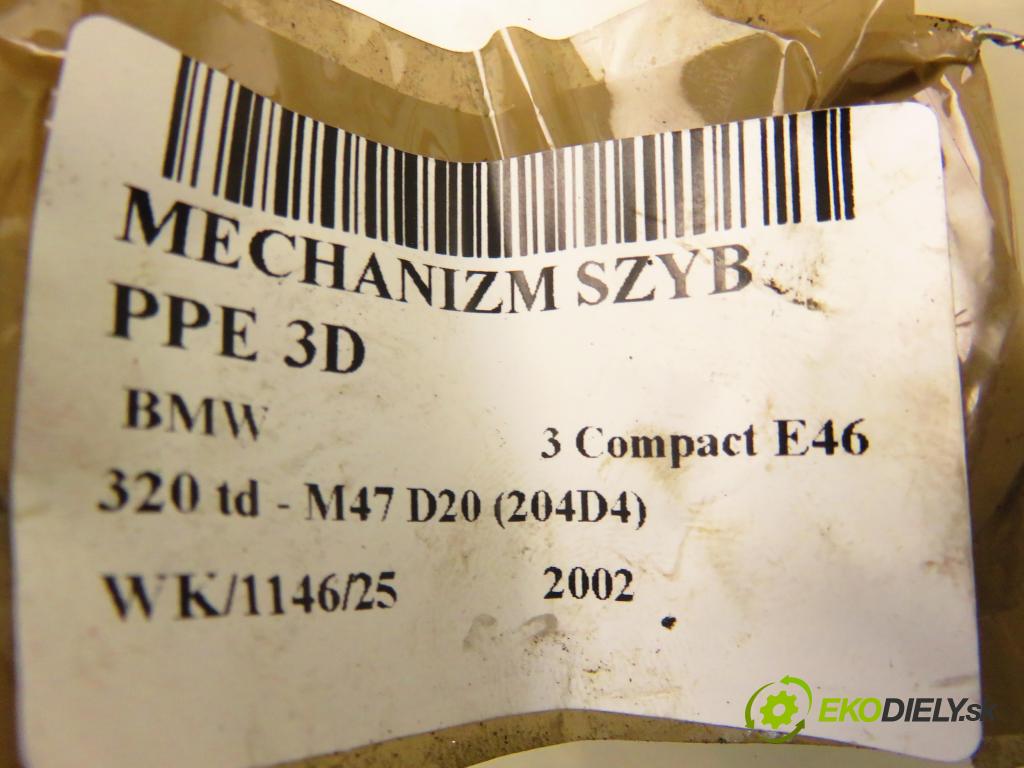 BMW 3 Compact (E46) COMPACT 2002 110,00 320 td 150 - M47 D20 (204D4) 1995,00 Mechanizmus okien 3D 8251350