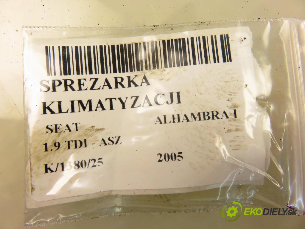 SEAT ALHAMBRA (7V8, 7V9) VAN 2005 96,00 1.9 TDI - ASZ 1896,00 KOMPRESOR: klimatizace 7M3820803A (Kompresor klimatizace)