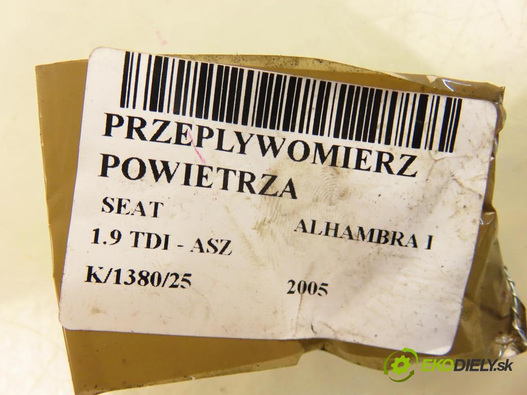 SEAT ALHAMBRA (7V8, 7V9) VAN 2005 96,00 1.9 TDI - ASZ 1896,00 váha vzduchu vzduchu F00C2G2055