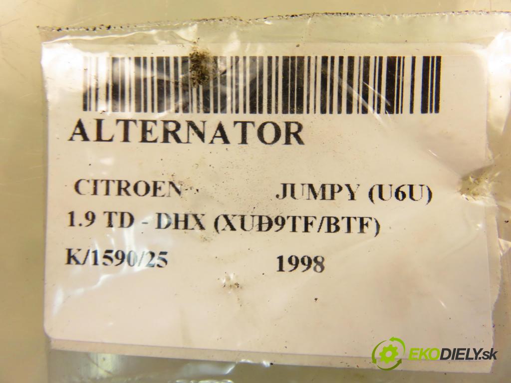 CITROEN JUMPY (U6U) FURGON 1998 0,00 1.9 TD - DHX (XUD9TF/BTF) 1905,00 Alternátor 0123310010 ; 9617842980 (Alternátor)