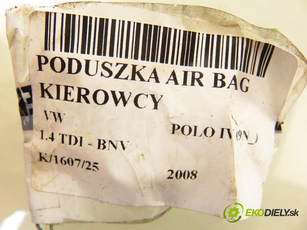 VW POLO (9N_) HB 2008 59,00 1.4 TDI - BNV 1422,00 AirBag air BAG volantu 