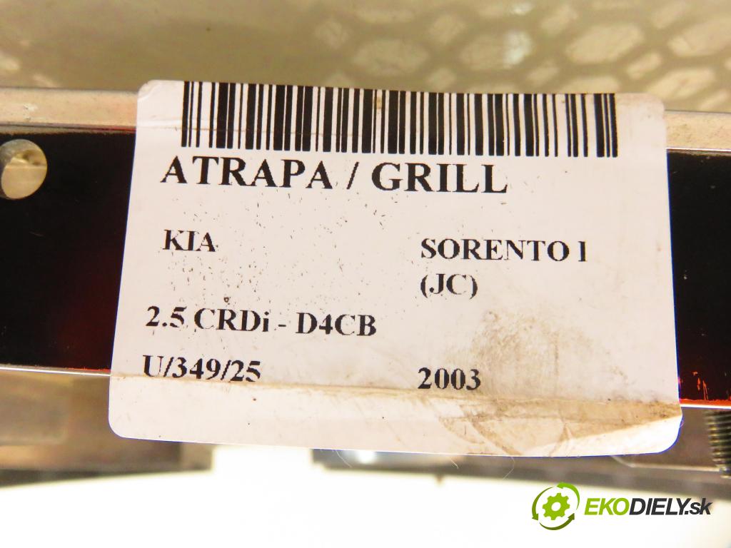 KIA SORENTO I (JC) SUV 2003 103,00 2.5 CRDi 140 - D4CB 2497,00 Mriežka / maska 863503E010