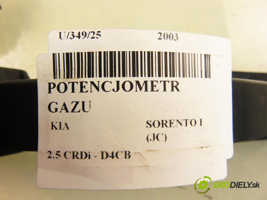 KIA SORENTO I (JC) SUV 2003 103,00 2.5 CRDi 140 - D4CB 2497,00 Potenciometer plynu  (Potenciometer plynového pedálu)