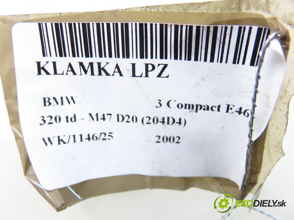 BMW 3 Compact (E46) COMPACT 2002 110,00 320 td 150 - M47 D20 (204D4) 1995,00 klika LPZ 8253453