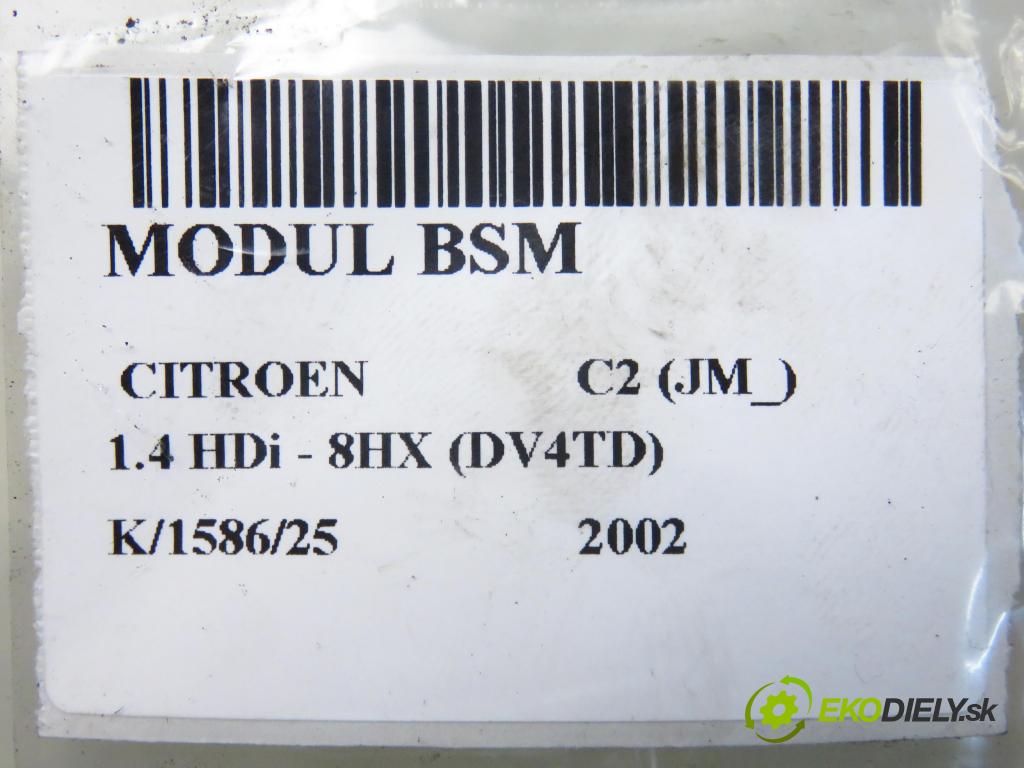 CITROEN C2 (JM_) HB 2002 52,00 1.4 HDi - 8HX (DV4TD) 1398,00 MODUL BSM 9659741780 ; S10249619