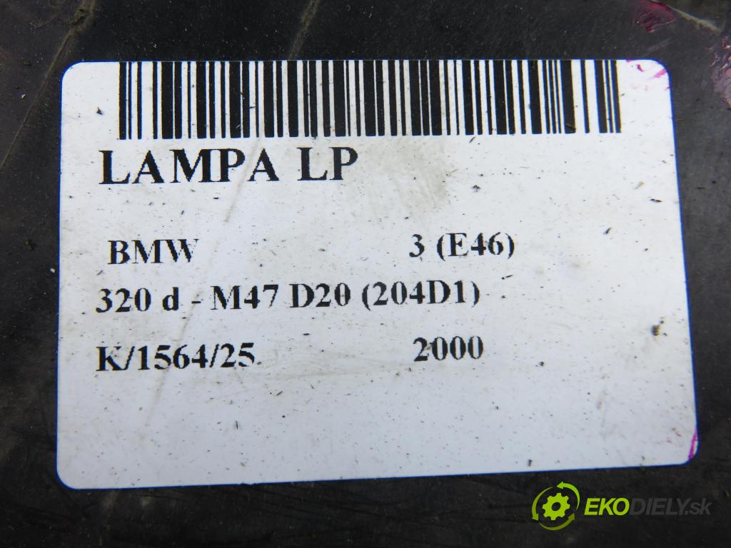 BMW 3 (E46) SEDAN 2000 100,00 320 d 136 - M47 D20 (204D1) 1951,00 Svetlo LP 0301089275