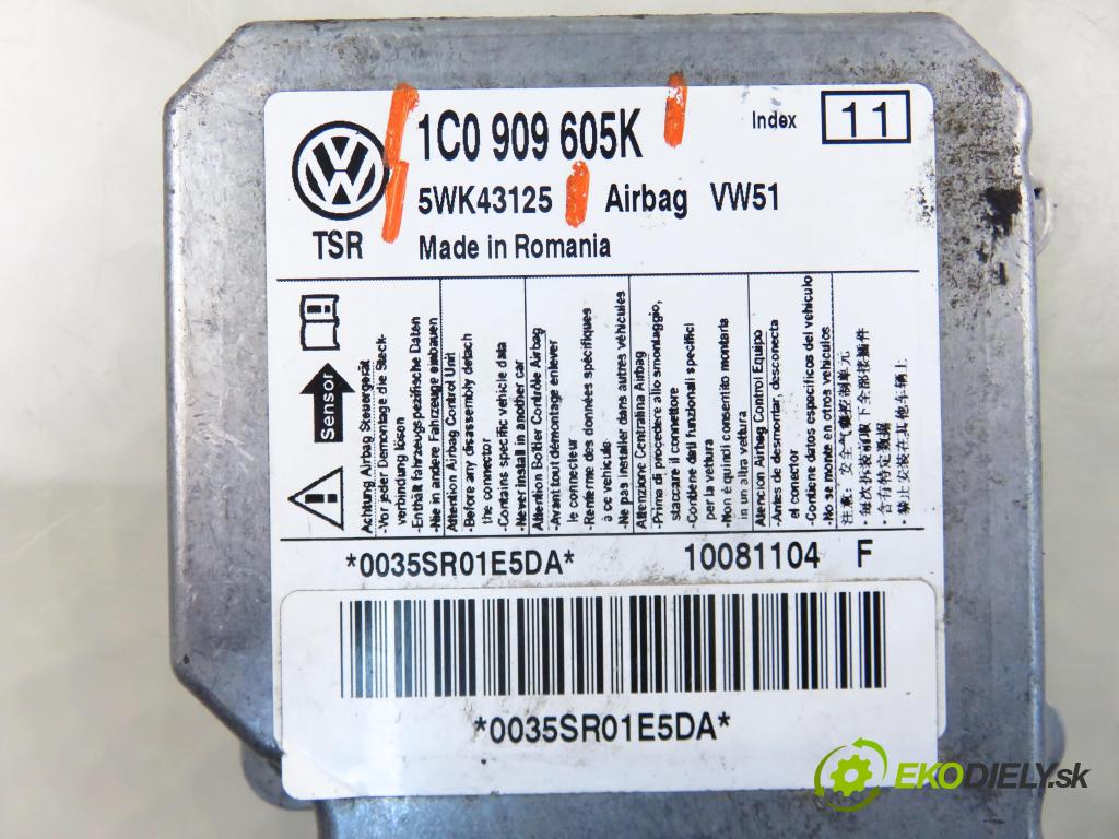 VW POLO (9N_) HB 2008 59,00 1.4 TDI - BNV 1422,00 MODUL air BAG 1C0909605K ; 5WK43125