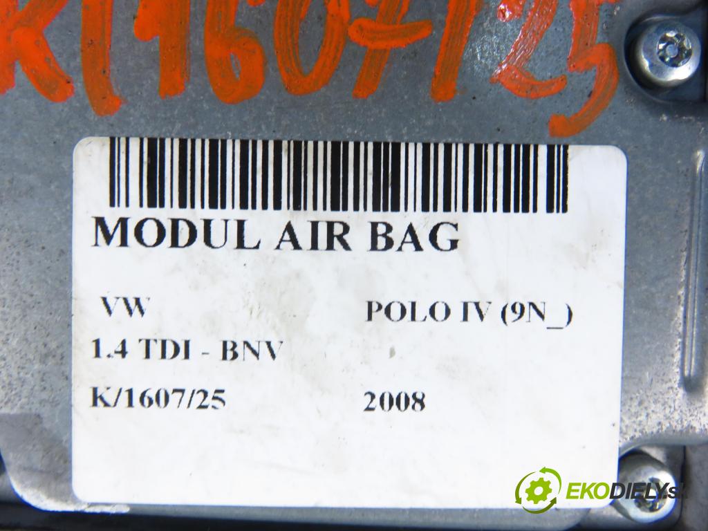 VW POLO (9N_) HB 2008 59,00 1.4 TDI - BNV 1422,00 MODUL air BAG 1C0909605K ; 5WK43125