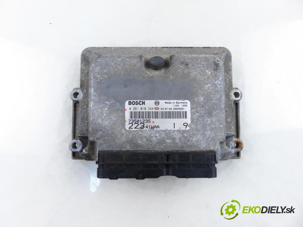 FIAT DOBLO nadwozie wielkoprzestrzenne (MPV) (119_, 223_) KOMBIVAN 2003 74,00 1.9 JTD (223AXE1A) - 223 B2.000 1910,00 Riadiaca jednotka Motor 0281010344 ; 73501235