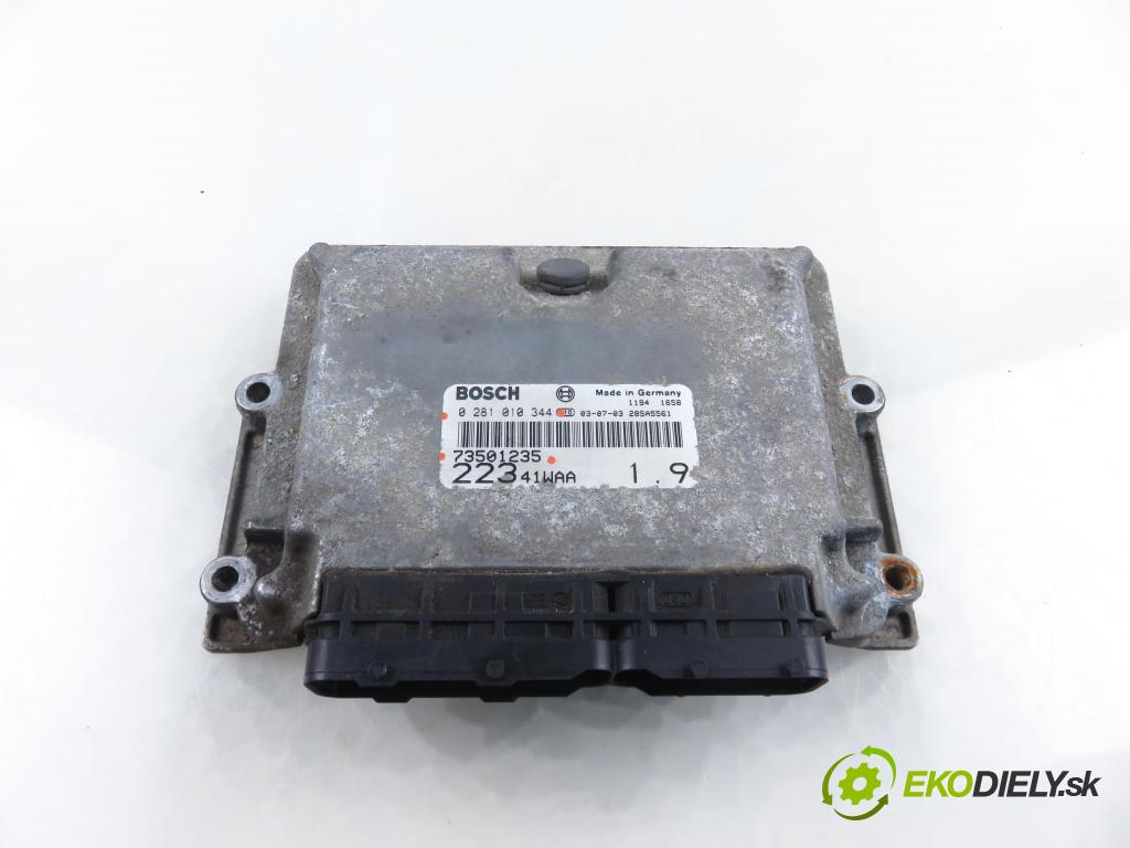 FIAT DOBLO nadwozie wielkoprzestrzenne (MPV) (119_, 223_) KOMBIVAN 2003 74,00 1.9 JTD (223AXE1A) - 223 B2.000 1910,00 Riadiaca jednotka Motor 0281010344 ; 73501235