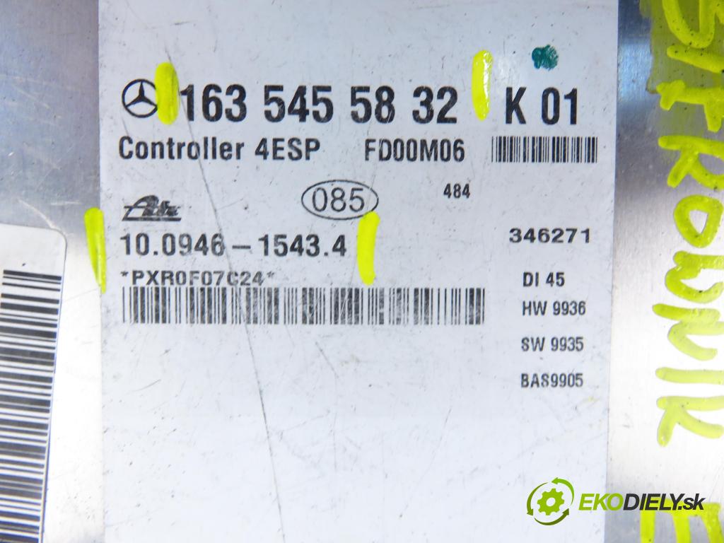 MERCEDES-BENZ KLASA M (W163) SUV 2000 160,00 ML 320 (163.154) - M 112.942 3199,00 Riadiaca jednotka ESP 1635455832 ; 10094615434