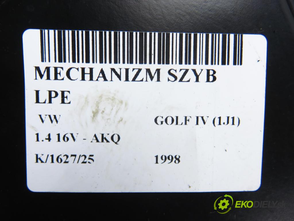VW GOLF IV (1J1) HB 1998 55,00 1.4 16V 75 - AKQ 1390,00 mechanismus oken 1J4837729AA ; 1J1959801C