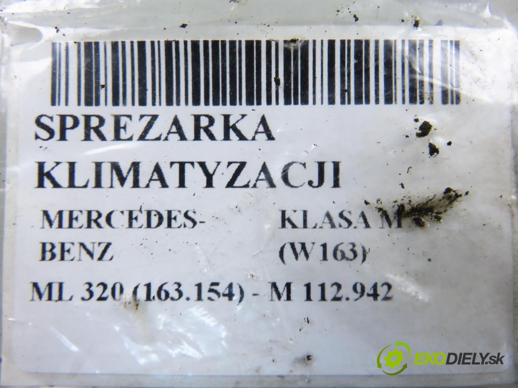 MERCEDES-BENZ KLASA M (W163) SUV 2000 160,00 ML 320 (163.154) - M 112.942 3199,00 KOMPRESOR: klimatizace 0002342411 (Kompresor klimatizace)
