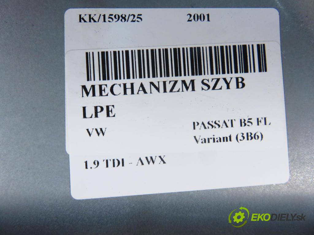 VW PASSAT B5.5 Variant (3B6) KOMBI 2001 96,00 1.9 TDI - AWX 1896,00 Mechanizmus okien 3B4837755D